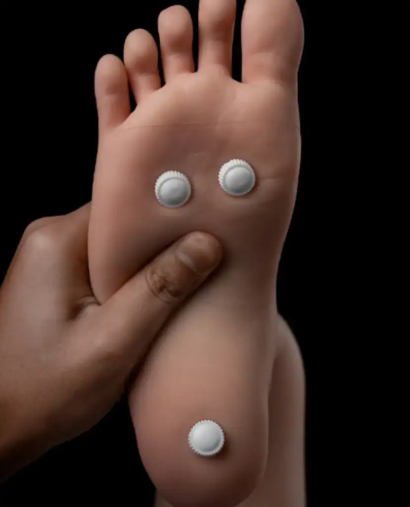 Realistic sex doll with finger sensors, designed for lifelike interaction and comfort.